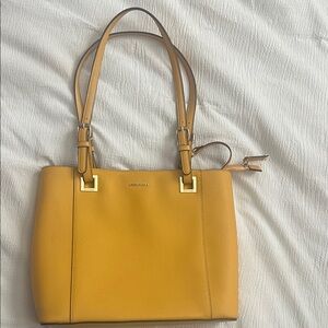 Coach Mustard Leather Tote Bag